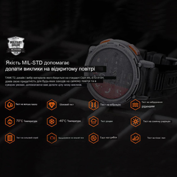 Умные часы Kospet Tank T2 Black