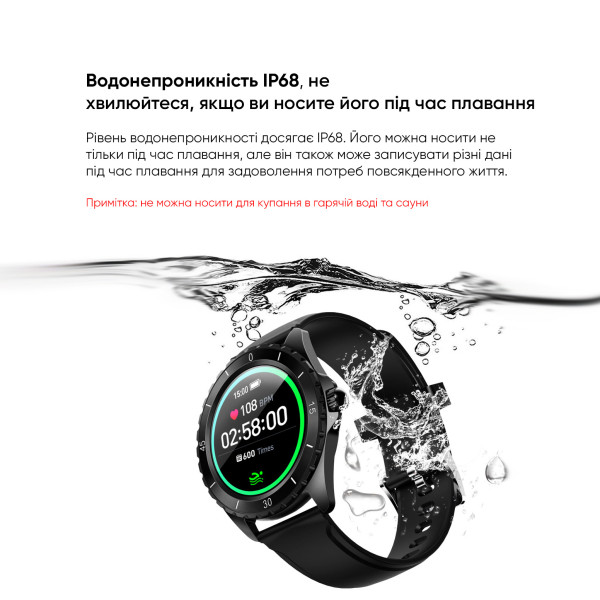 Розумний годинник Modfit ProTrainer GPS Black