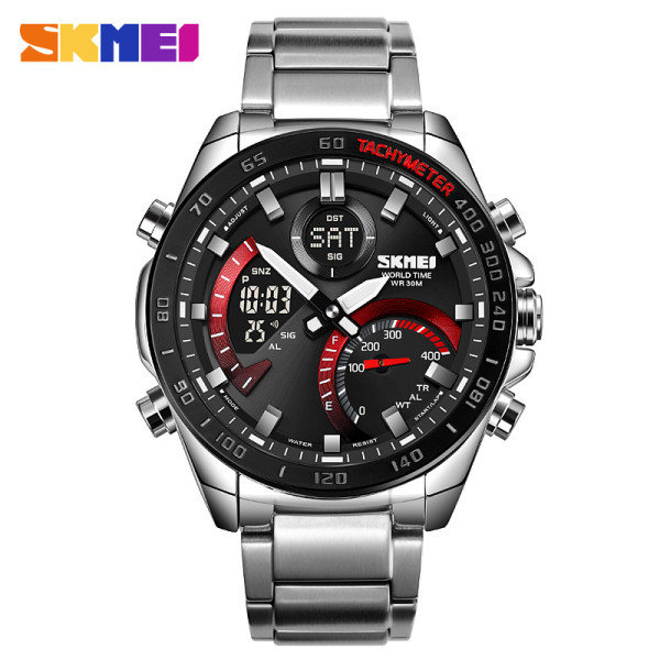Skmei 1889RDBK Silver-Red-Black
