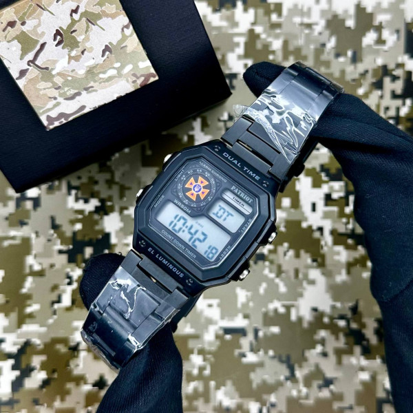 Годинник наручний Patriot 011SIDSNS ДСНС Чорні + Коробка.