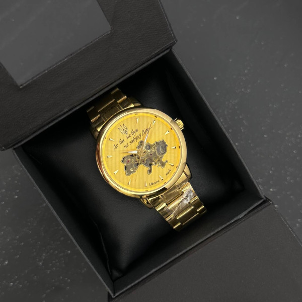 Годинник наручний Patriot 022-3D Не Забуду Дім Gold-Gold Steel