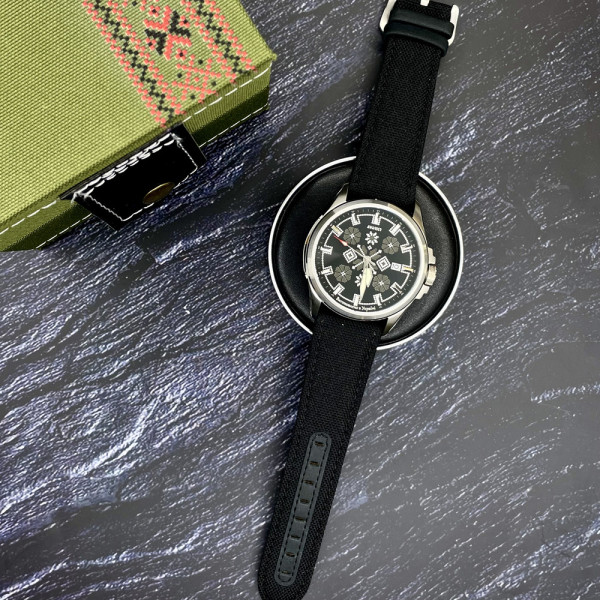 Часы наручные Awarder Embroidery Silver-Army Green Black Automatic 10ATM