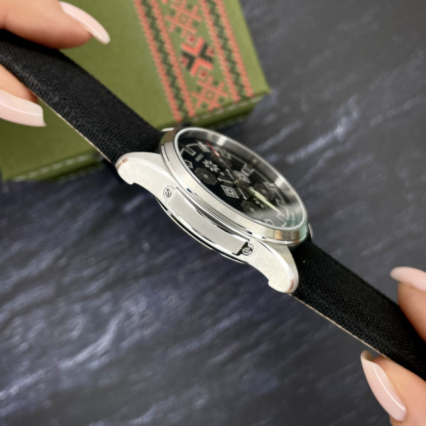 Часы наручные Awarder Embroidery Silver-Army Green Black Automatic 10ATM