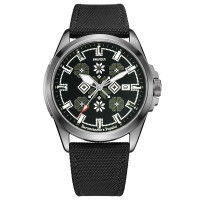 Часы наручные Awarder Embroidery Silver-Army Green Black Automatic 10ATM