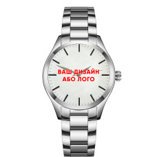 Годинник наручний Awarder 035 Ваше лого Silver-White Metal