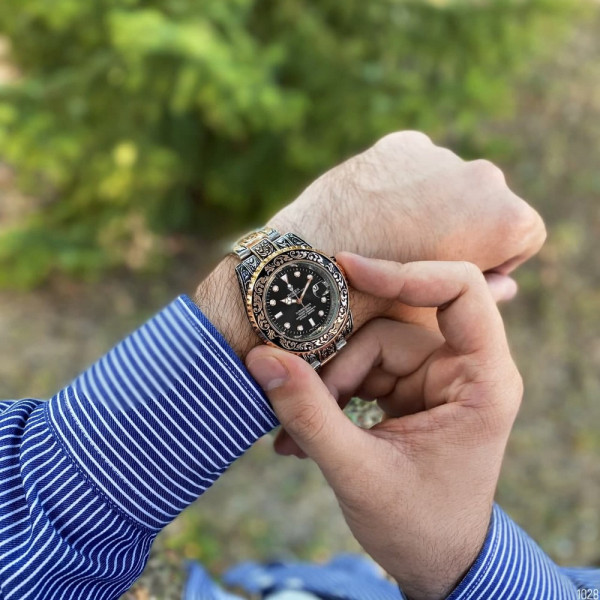 Rolex Submariner Pattern Silver-Cuprum