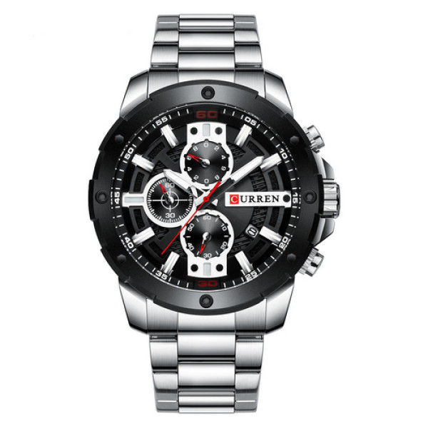 Curren 8336 Silver-Black