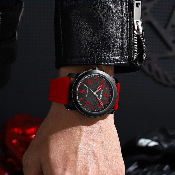 Curren 8454 Black-Red