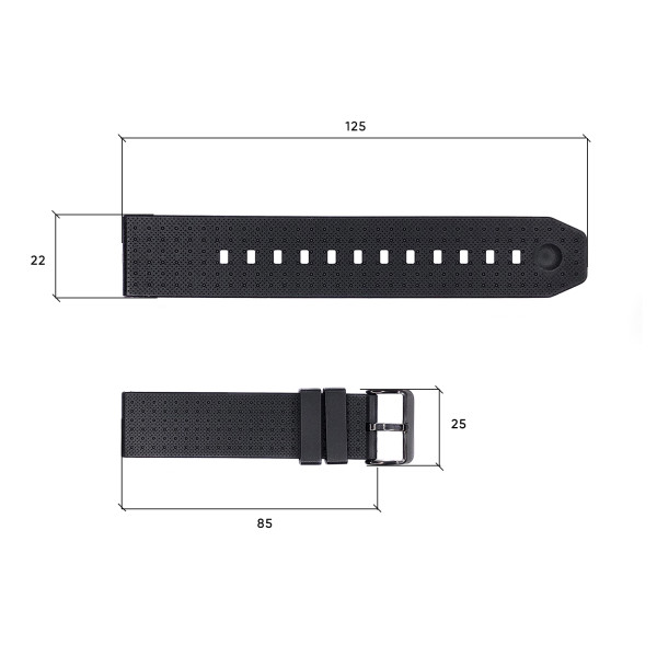 Ремінець для годинника Skmei 1502BK Black 1051-0589
