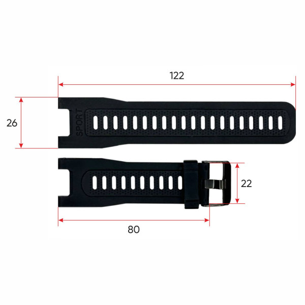 Ремінець для смарт годинника Modfit ProTrainer GPS Black