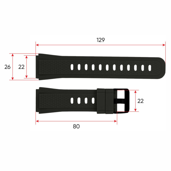 Ремінець для смарт годинника Modfit Shockwave Black