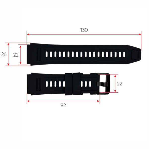 Ремінець для смарт годинника K56PRO Black