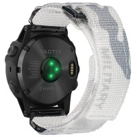Ремінець для годинника Hemsut HGA131 Military Velcro Garmin Camo White 20 mm