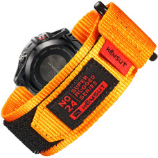 Ремінець для годинника Hemsut HS121 Super Strong Nylon Garmin Orange 20 mm