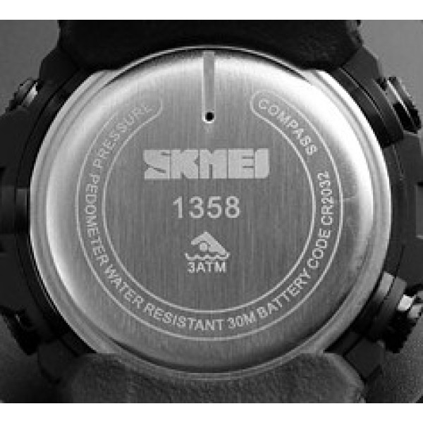 Skmei 1358 Black Smart Watch Compass