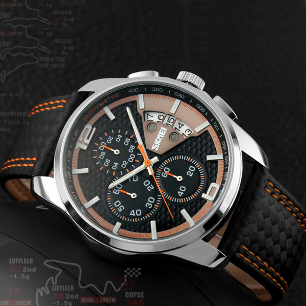Skmei 9106OG Silver-Black-Orange