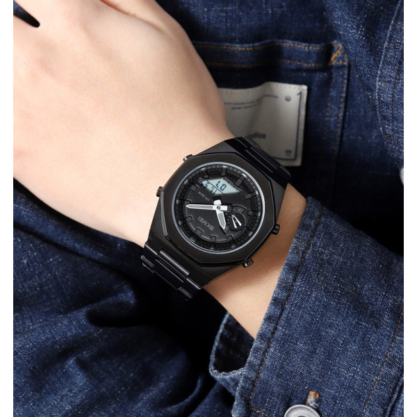 Skmei 1816BKBKWT Black-Black-White