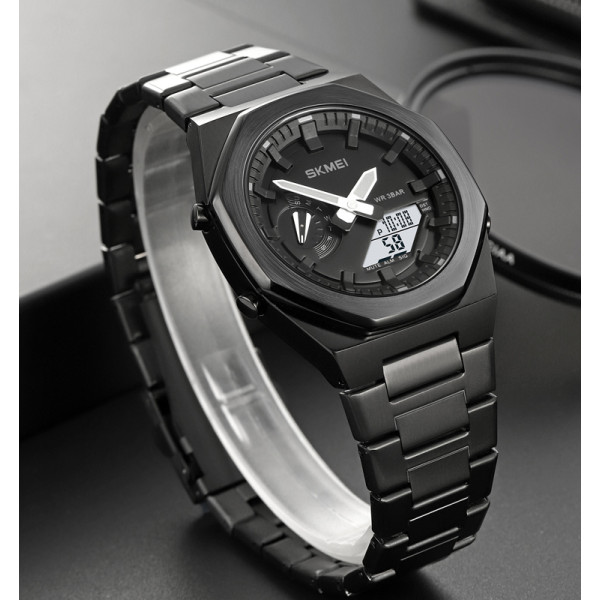 Skmei 1816BKBKWT Black-Black-White