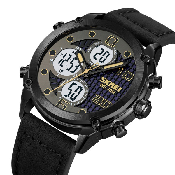 Skmei 1975LBKWT Black-White Leather.