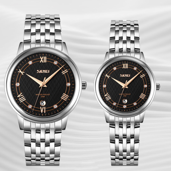 Skmei 9272SIBK-S Silver-Black Lady