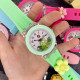 Дитячий годинник Better 005 Flowers Green-White
