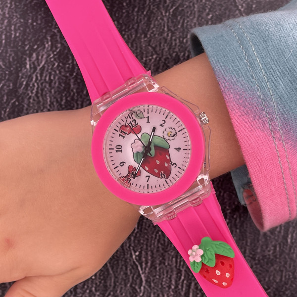 Дитячий годинник Better 005 Strawberry Pink-White