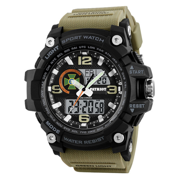 Годинник наручний Patriot 012BKKHDPS ДПС Чорні з хакі + Коробка