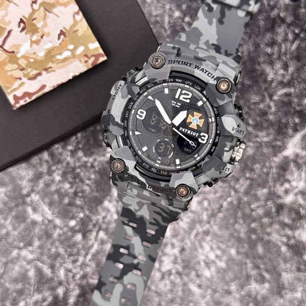 Годинник наручний Patriot 006CMGYDSNS ДСНС Сірий камуфляж + Коробка