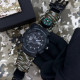 Годинник наручний Patriot 005 Тризуб срібло  Чорний Паракордовий ремінець Camo Green + Коробка.