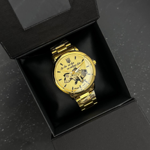 Годинник наручний Patriot 022 Gold-Gold Mechanic Metall Не Забуду Дім