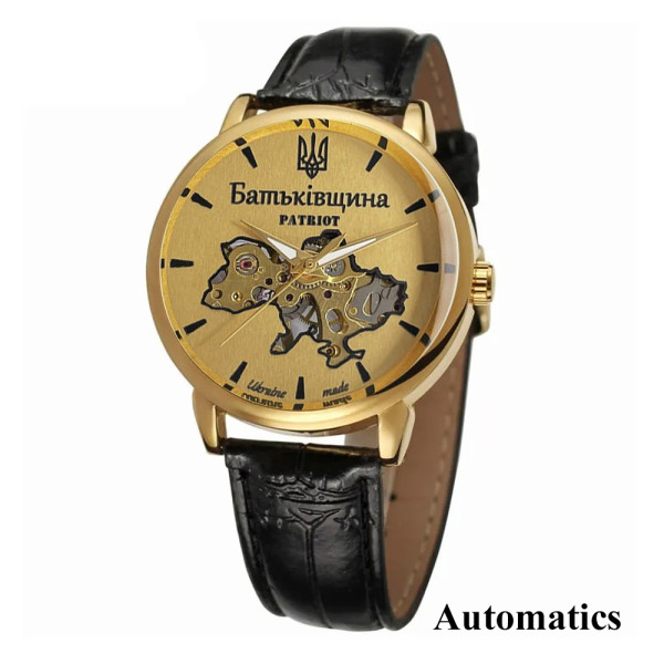 Годинник наручний Patriot 022 Automatics Батьківщина Gold-Gold