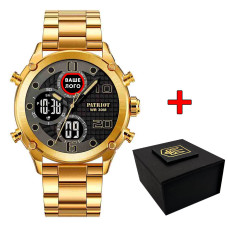 Годинник наручний Patriot 017 Ваше Лого Gold-Black Steel
