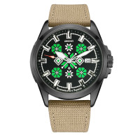 Часы наручные Awarder Embroidery Black-Green Khaki Automatic 10ATM