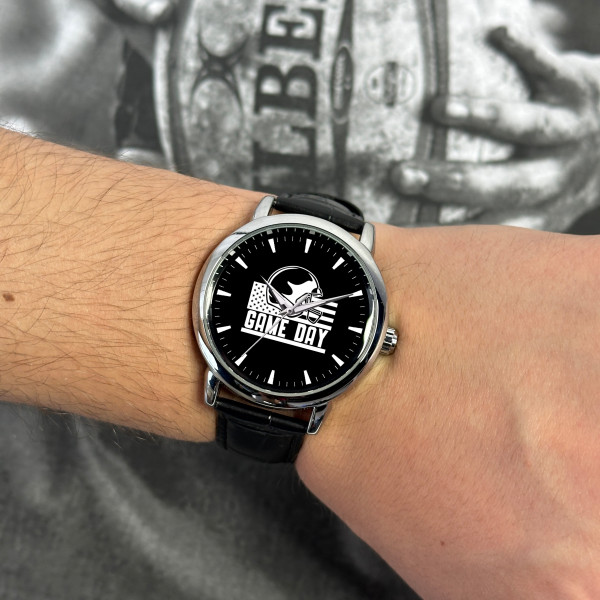 Football Watch with Leather Band Model 220114 - Custom Design