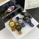 Наручний годинник Forsining 1137 Blue-Cuprum-White