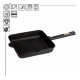 Чугунная сковорода гриль Brizoll Optima-Black 260х260х50 мм