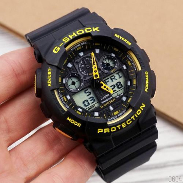 Casio G-Shock GA-100 Black-Yellow-Black