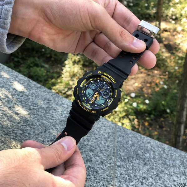 Casio G-Shock GA-100 Black-Yellow-Black