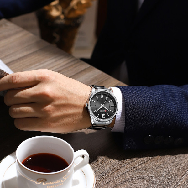 Curren 8423 Silver-Black