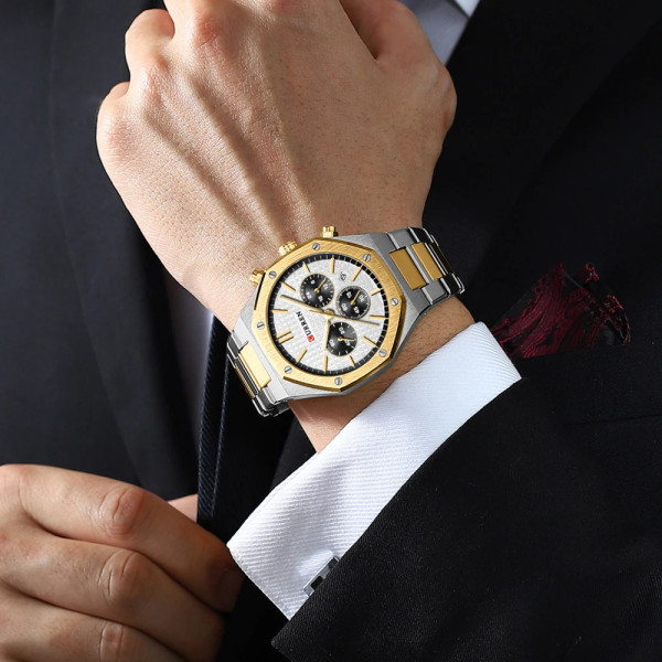 Curren 8440 Silver-Gold-White