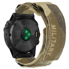 Ремінець для годинника Hemsut HGA131 Military Velcro Garmin Camo Brown 20 mm