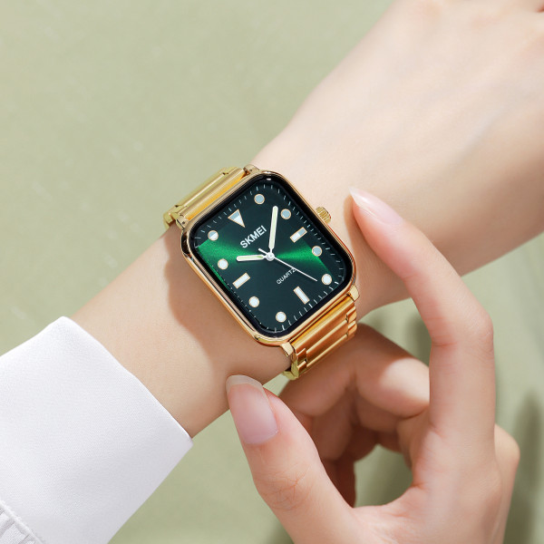 Skmei 1954GDGN-SP Gold-Green Sun Pattern