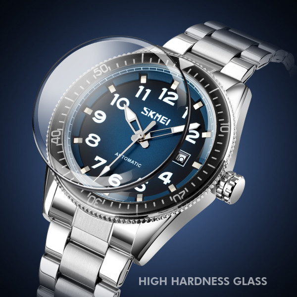 Skmei 9232LSIBU Silver-Blue Leather