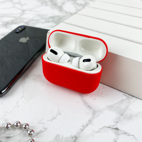 Чехол Airpods Pro Silicone Case Slim Red