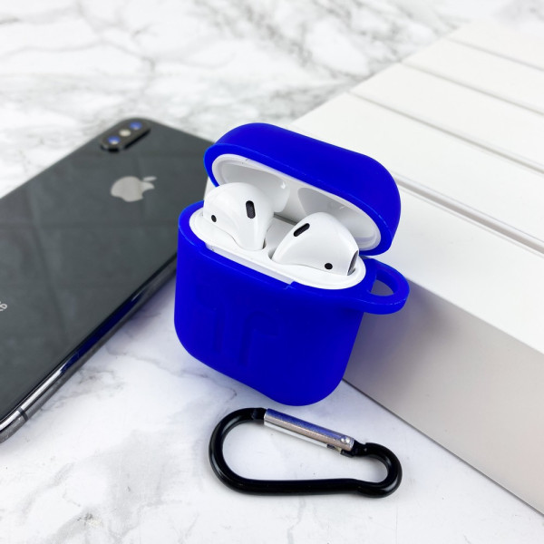 Чехол Airpods 1/2 Silicone Case Blue