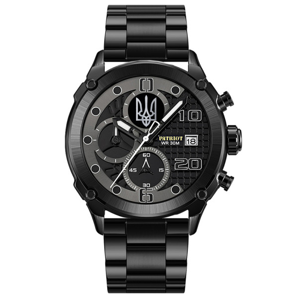 Часы наручные Patriot 016 Трезубец серебро Black-Black Steel