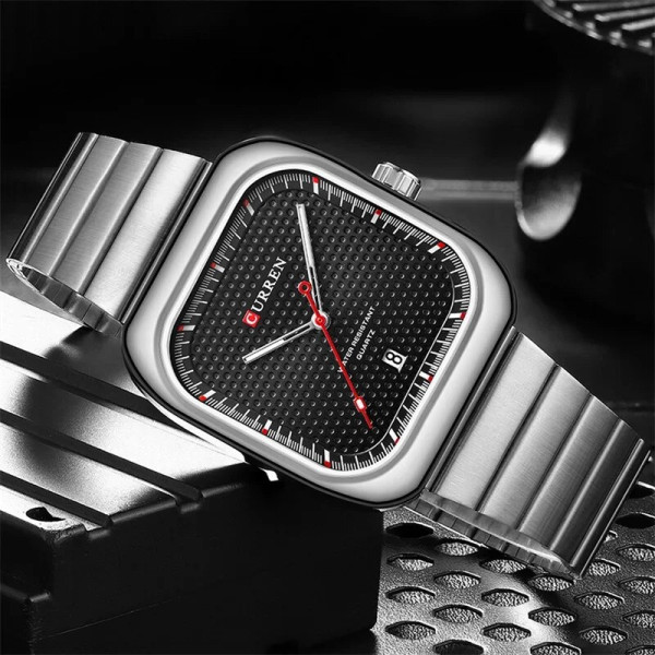 Curren 8460 Silver-Black