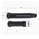 Ремінець для годинника Skmei 1068 1301 1231 1560 1820BK Black
