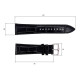 Шкіряний ремінець Premium 18х16 мм. Black