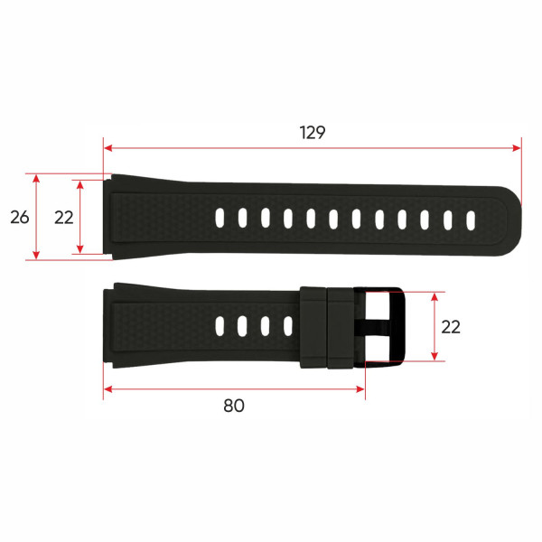 Ремінець для смарт годинника Modfit Ranger Pro Black